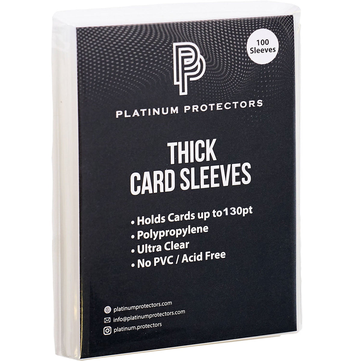 Thick Card Penny Sleeves – Fits Up to 130pt, 100 Count