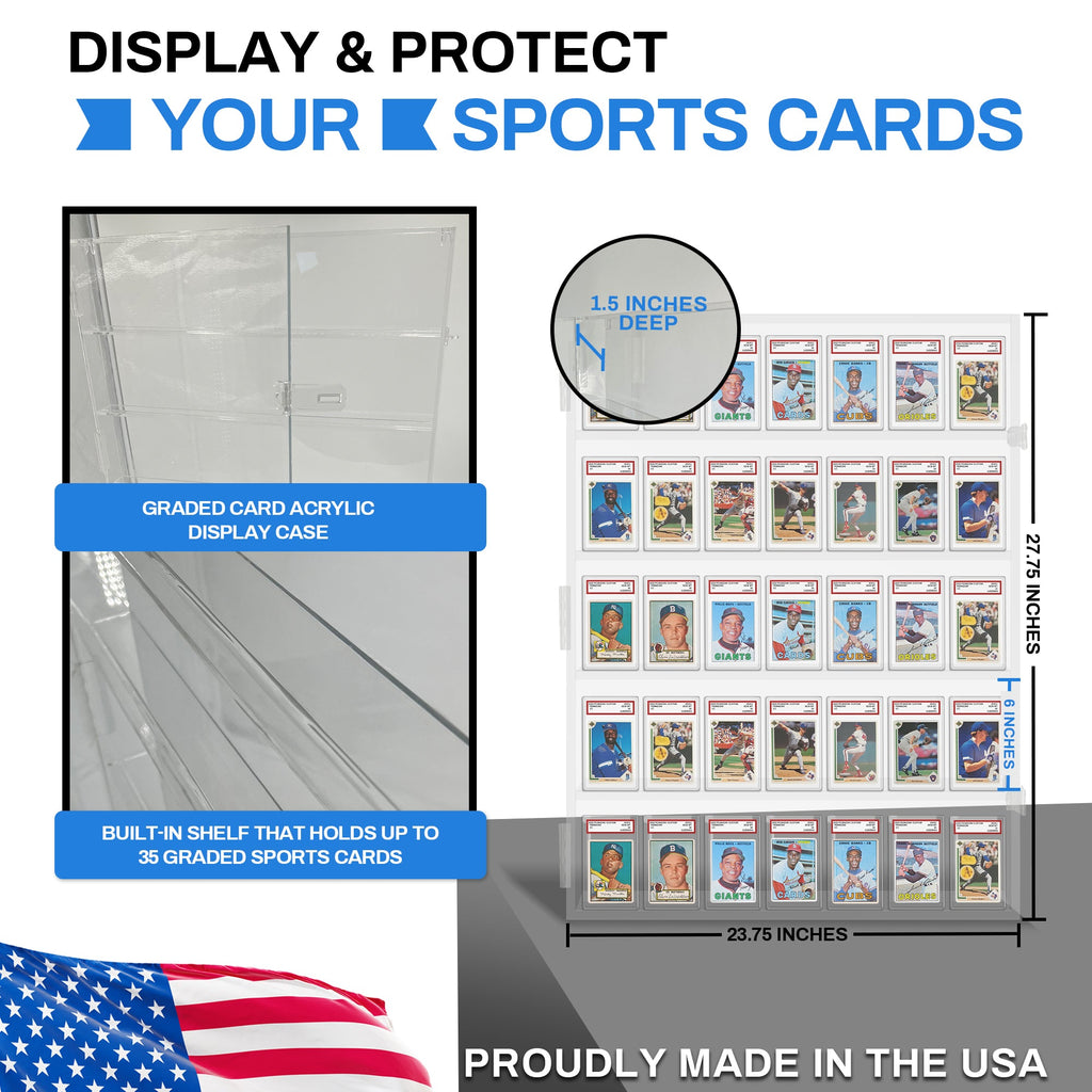 35 Graded Slab Fully Acrylic Wall Display Case – view 2