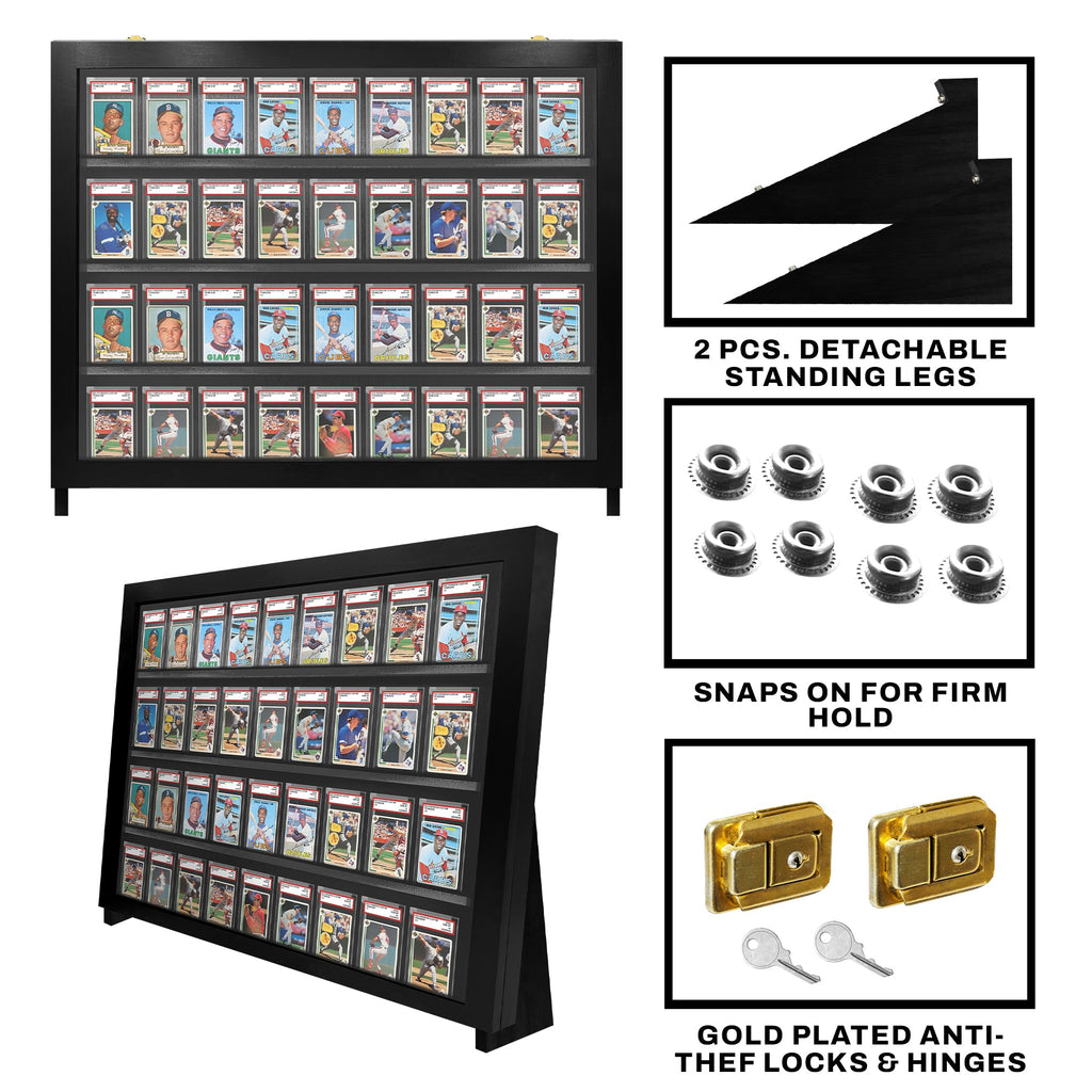 Graded Slab Tabletop Display Case with Legs – Half Table – view 8