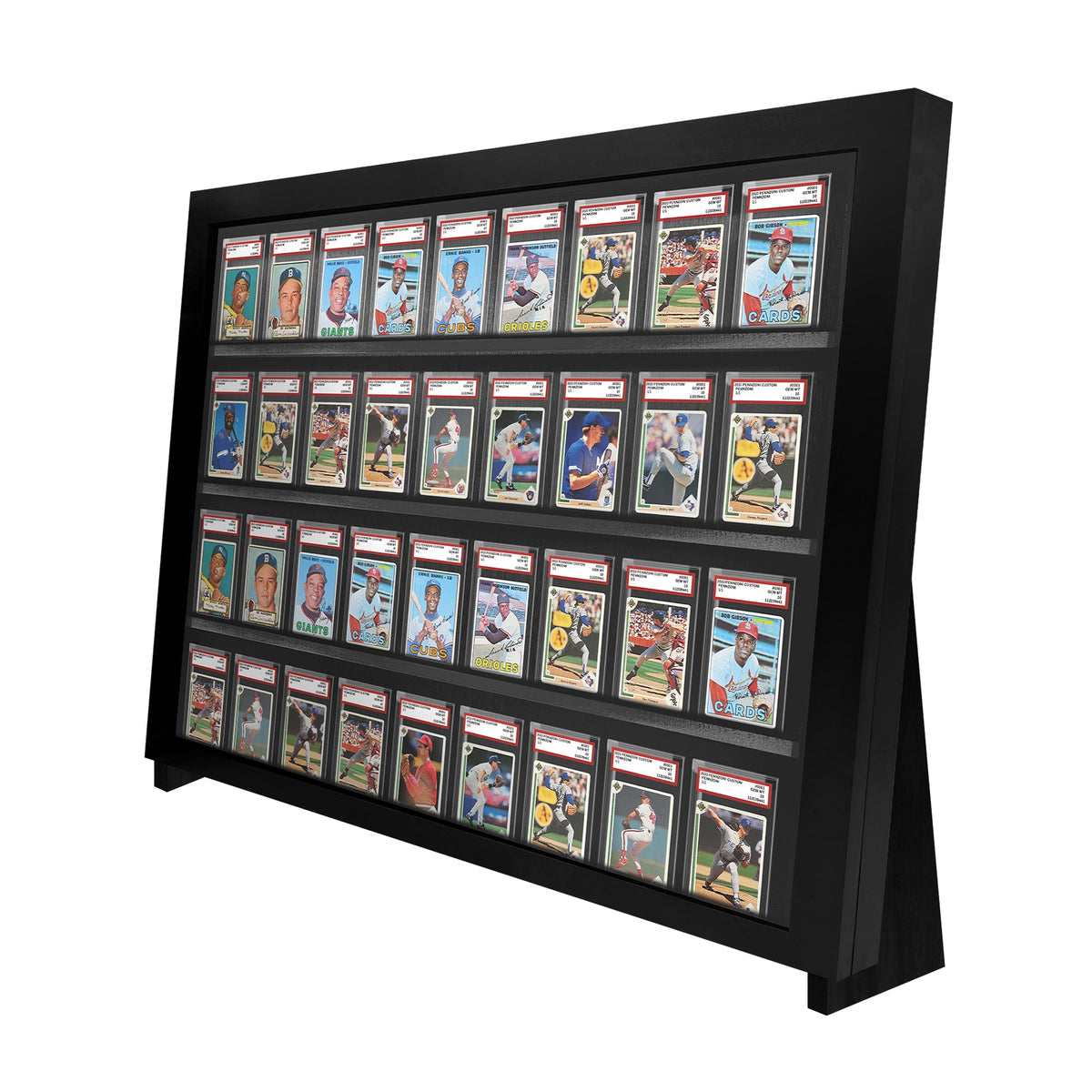 Graded Slab Tabletop Display Case with Legs – Half Table