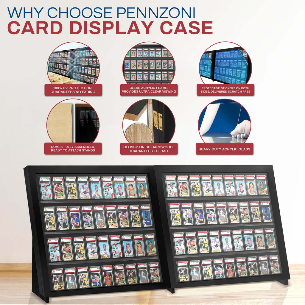 Graded Slab Tabletop Display Case with Legs – Full Table – view 3