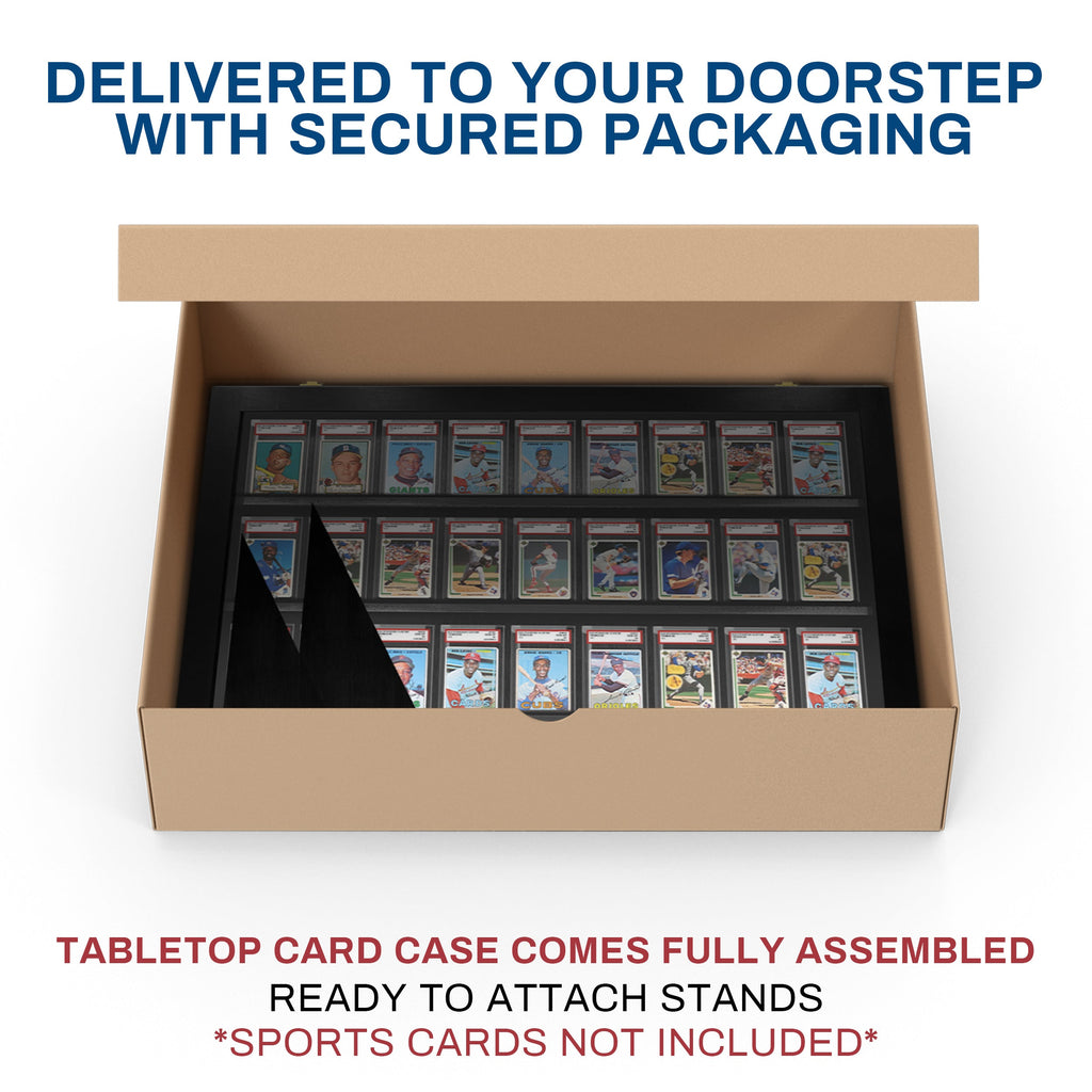 Graded Slab Tabletop Display Case with Legs – Half Table – view 6