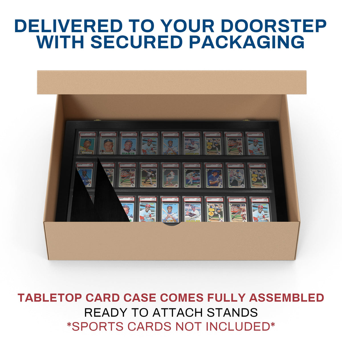 Graded Slab Tabletop Display Case with Legs – Half Table – view 6