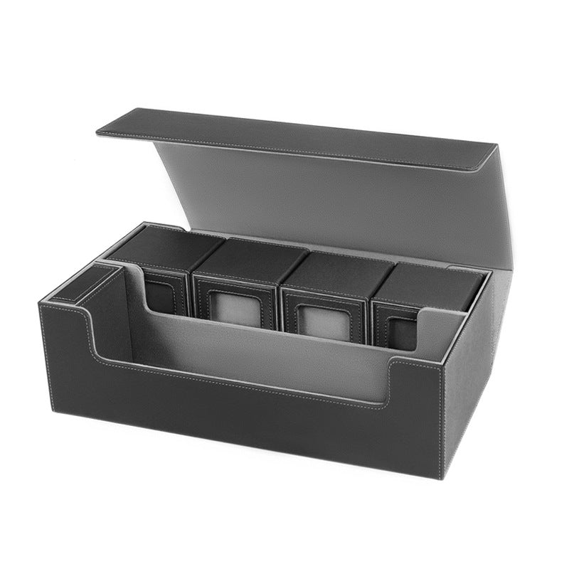 Leather Trading Card Storage Box – Holds 600+ Cards
