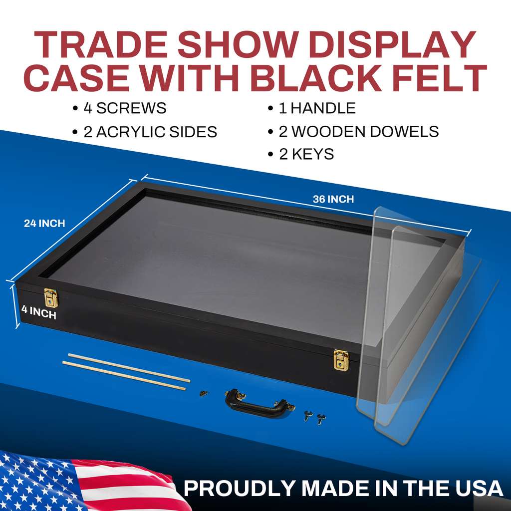 Portable Trade Show Card Display Case with Acrylic Guards – view 6