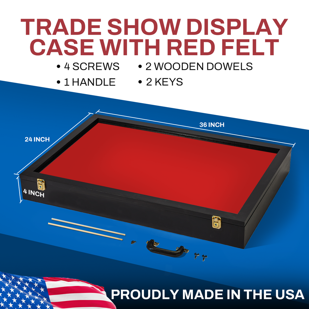 Portable Trade Show Card Display Case with Acrylic Guards – view 22