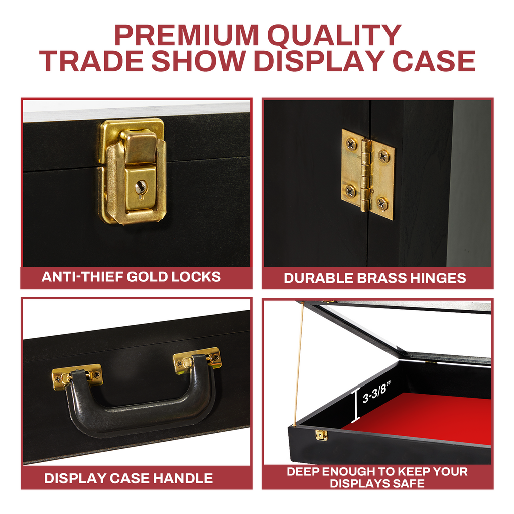 Portable Trade Show Card Display Case with Acrylic Guards – view 18
