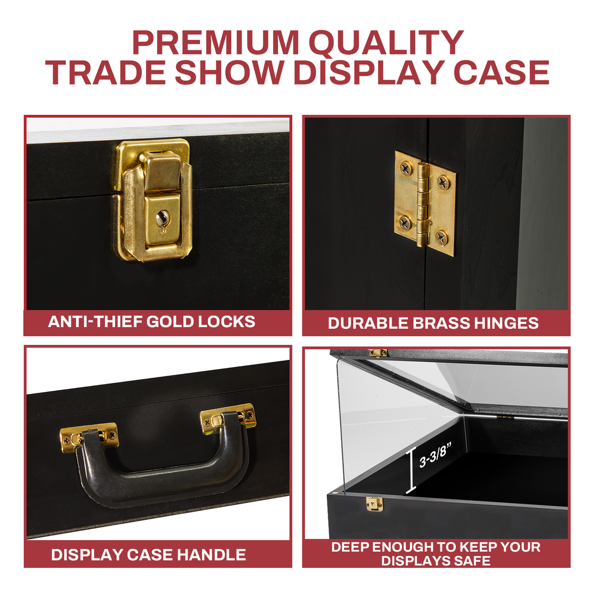 Portable Trade Show Card Display Case with Acrylic Guards – view 7