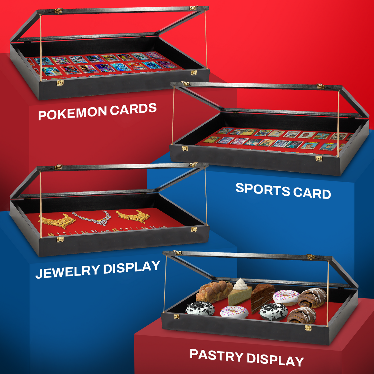 Portable Trade Show Card Display Case with Acrylic Guards – view 19