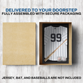 Solid wood extra-deep jersey display case