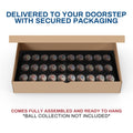 30 ball solid wood wall display case