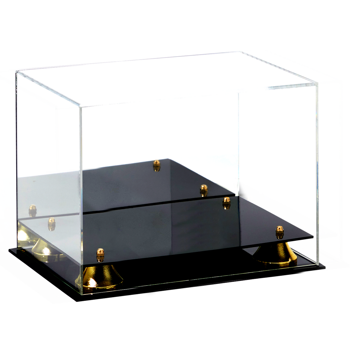 Empty acrylic baseball cap display case