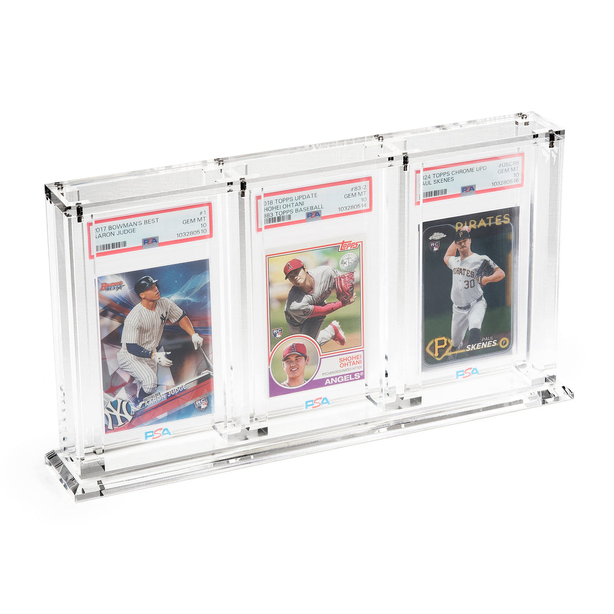 3-Slab Vertical Graded Card Display Case