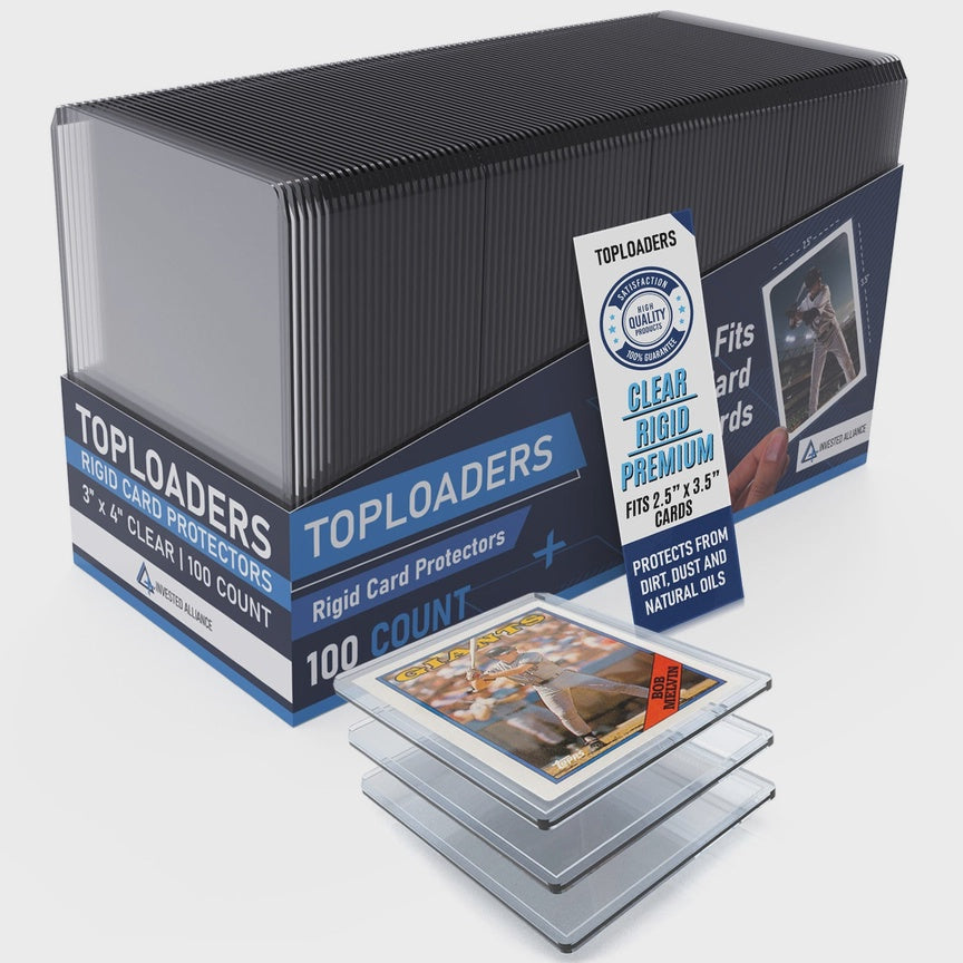 Standard 20pt Toploaders – 3x4 Rigid Card Holders, 100 Count